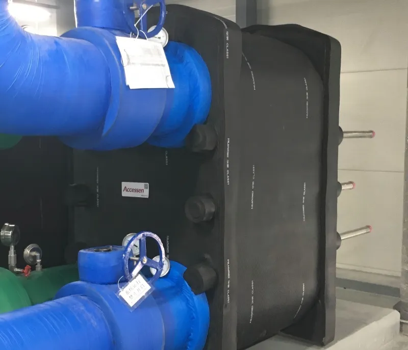 Accessen plate heat exchanger installed in a process cooling water system