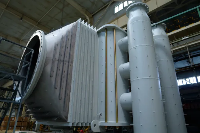 Large gas-liquid multiphase welded heat exchanger built by Lanshi for the acrylic acid unit